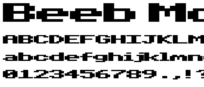 Beeb Mode Two font